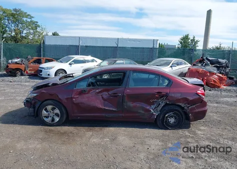 2013 Honda Civic Lx из США, поврежденный, VIN 2HGFB2F51DH576993